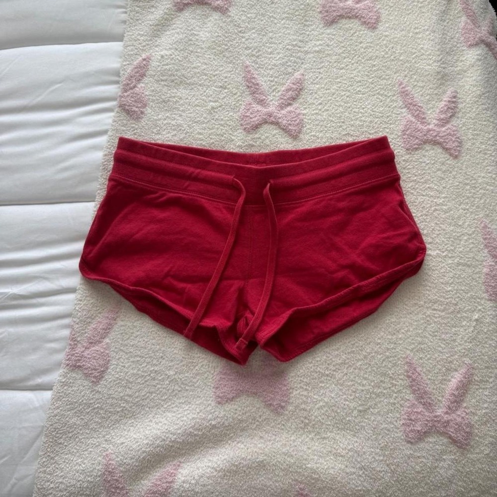 Brandy Melville red Marcie low rise sweat shorts